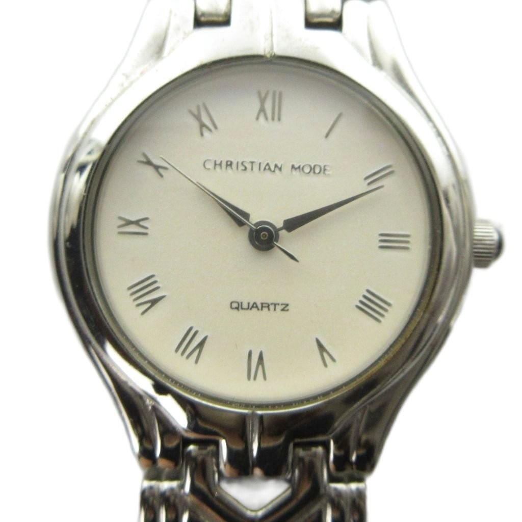 Christian Mode Silver Quartz Ladies Watch 25mm Stainless Steel AB