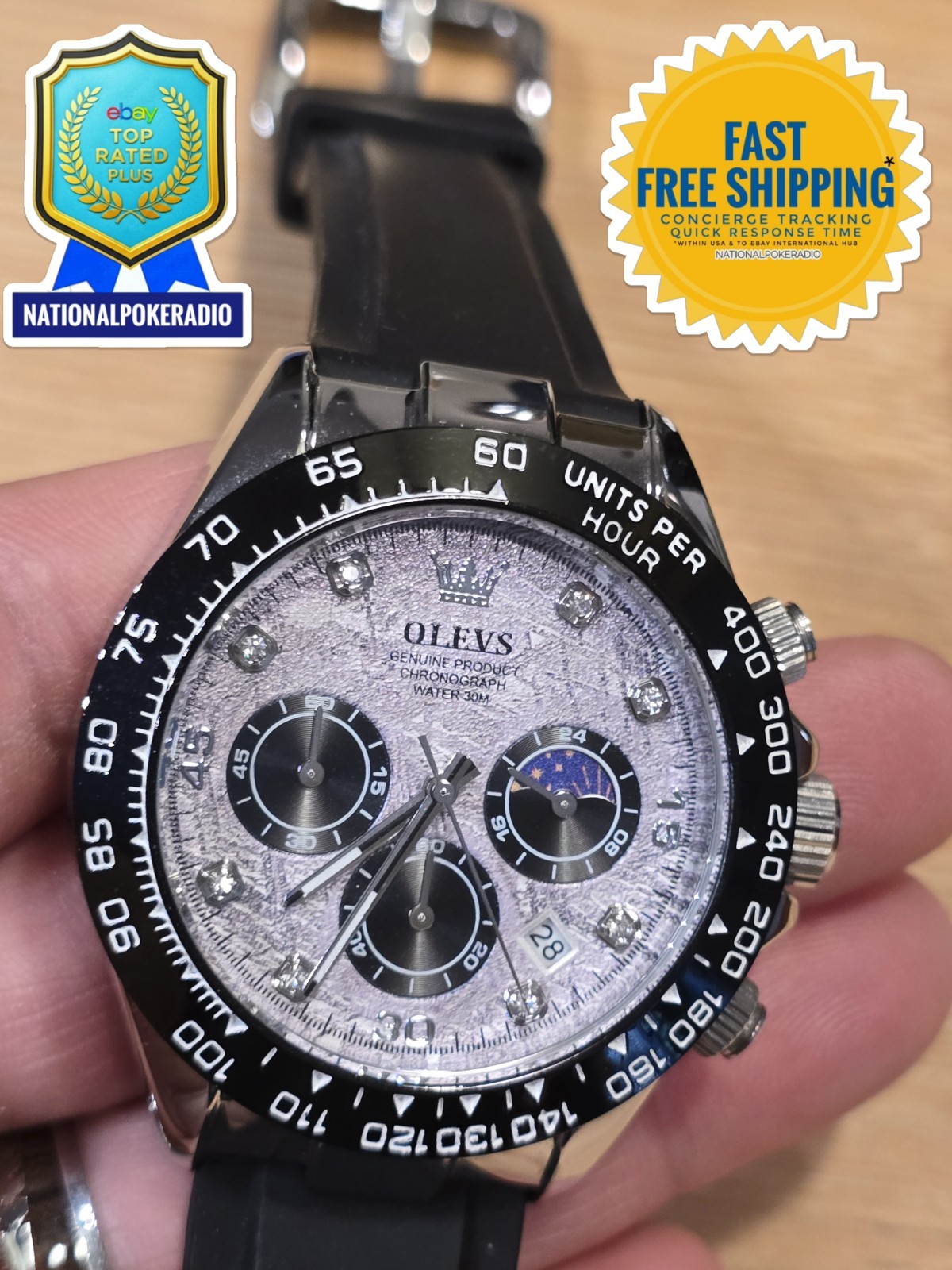 Waterproof Quartz Luxury Watch OLEVS Men’s Business Chronograph Watch