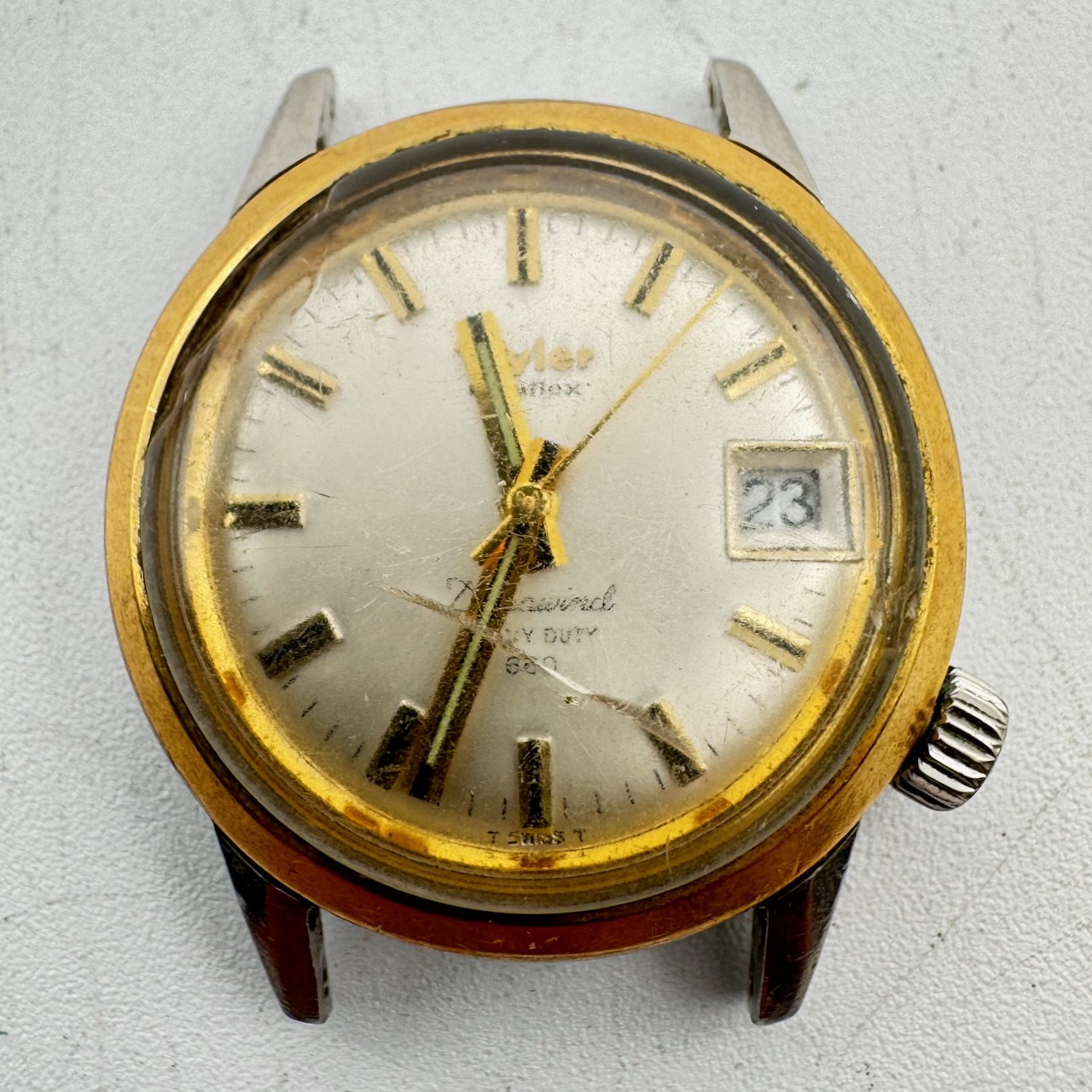 Vintage 35mm Wyler 883/1D-1168 Incaflex Dynawind Heavy Duty 660 Wristwatch Swiss