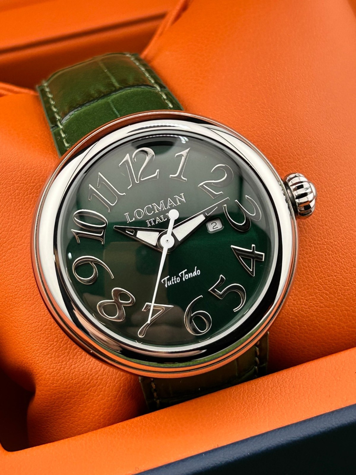Locman All Round Watch – 40mm – Quartz – Steel and Leather, Green Dial.