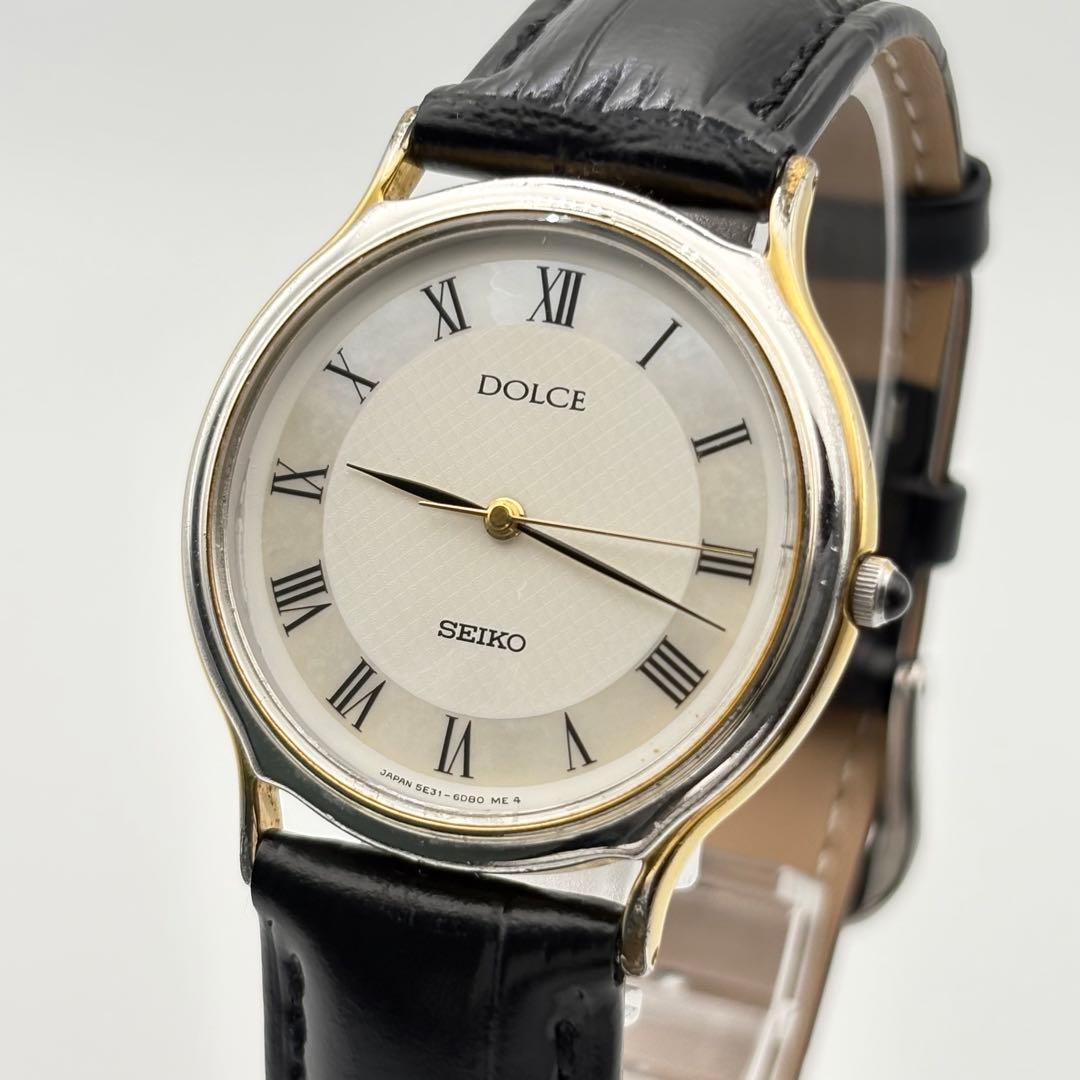 Seiko Dolce 5E31 6D60 Quartz Mens Dress Watch wrist 18cm No Accessories
