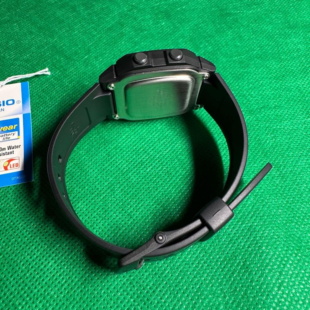 Casio Digital Watch, Inverted LCD, CASIO W-800H-1BV, Black