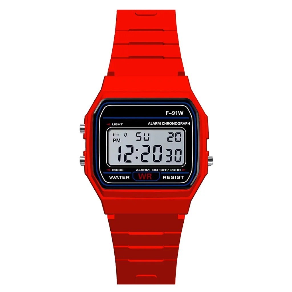 Casio F-91W Style Digital Watch Men Women Unisex Retro Sport Stopwatch Alarm Lig