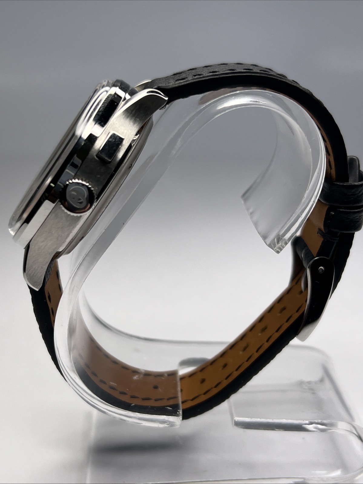 Studio Underdog Salmon Smoked LE Chronograph 38.5mm Steel Watch w/ Box & Papers