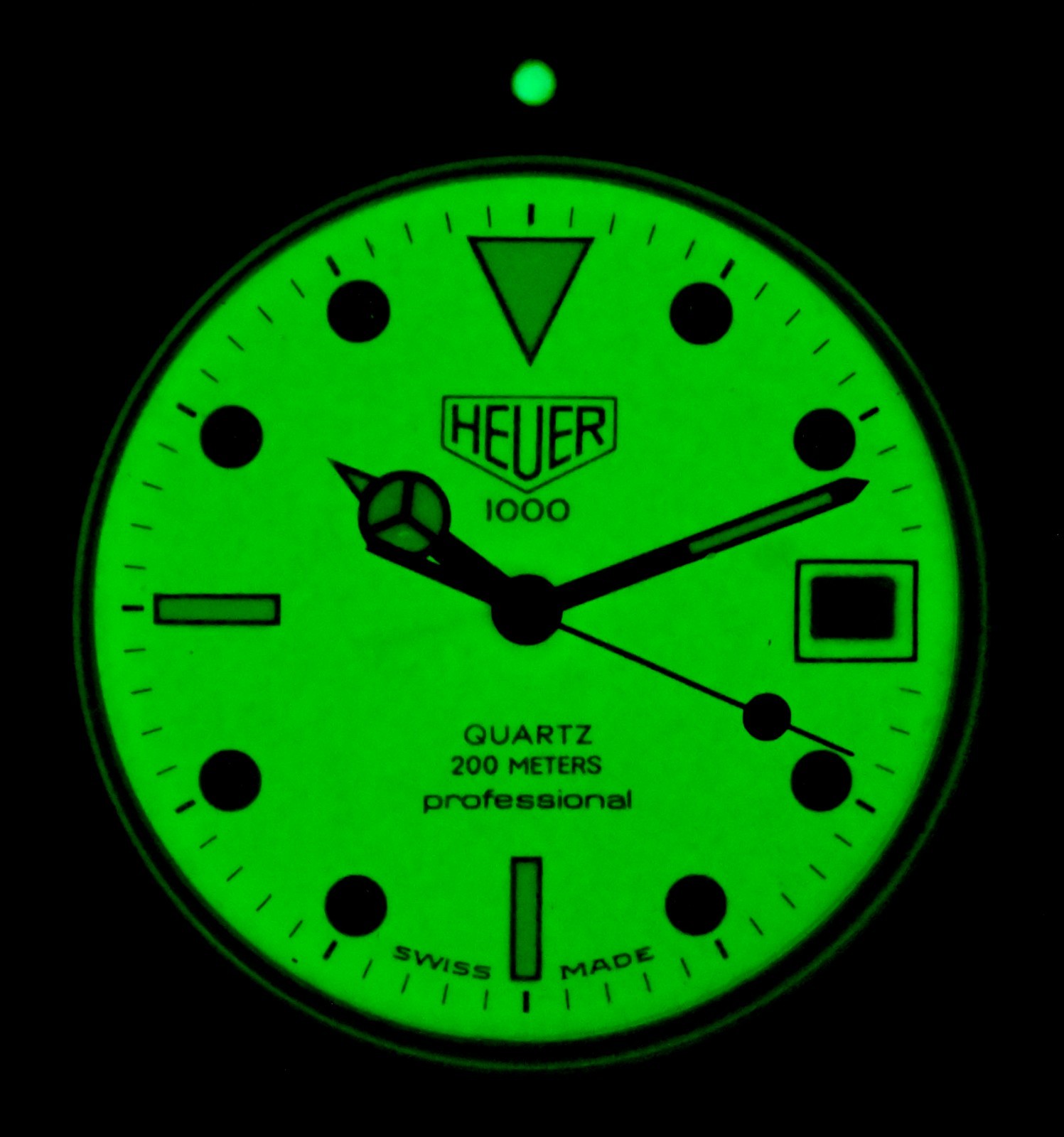 Early Heuer (Pre-Tag) 37mm Men’s 1000 Series Nigh Diver Luminous Watch 980.113 L