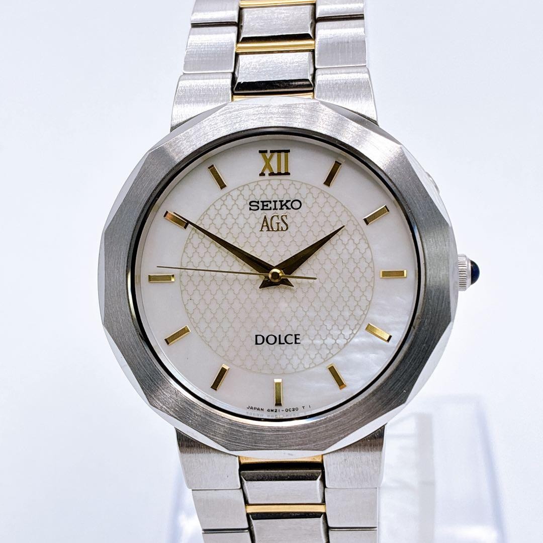 Seiko Dolce AGS 4M21 0B90 Wristwatch Timepiece Vintage Classic Dress