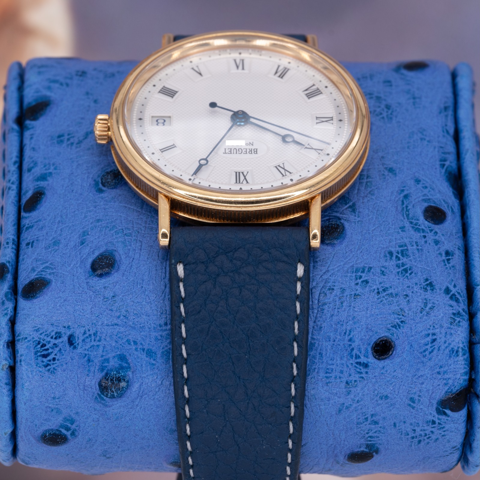 2000s Breguet Classique 5910 White Guilloche Dial 18k Yellow Gold 34mm