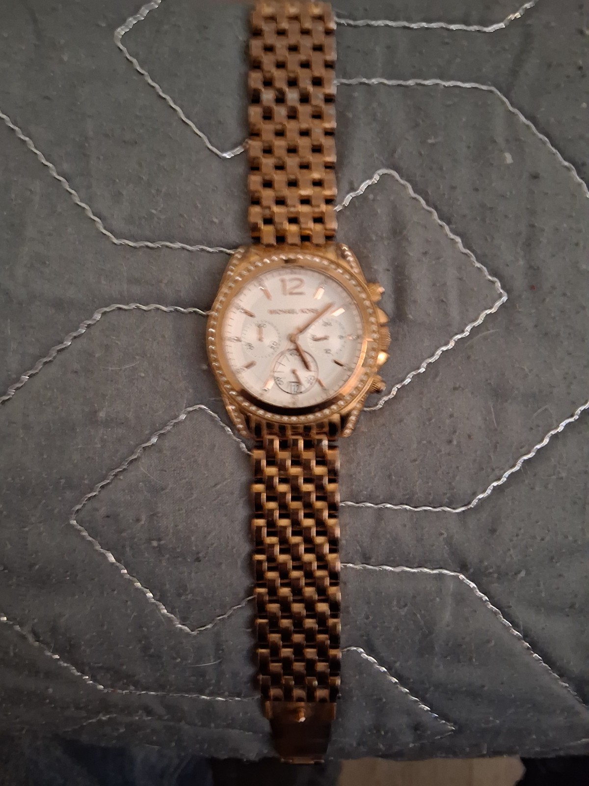 Michael Kors Men’s Runway Chrono Rose Gold Dial Rose Gold Watch Need Batt MK8096