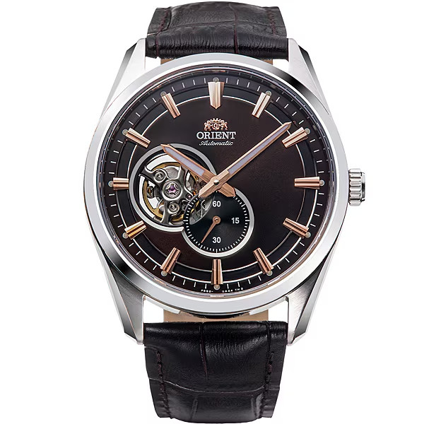 Orient RN-AR0004Y Contemporary Semi Skeleton Automatic Leather Men’s Watch