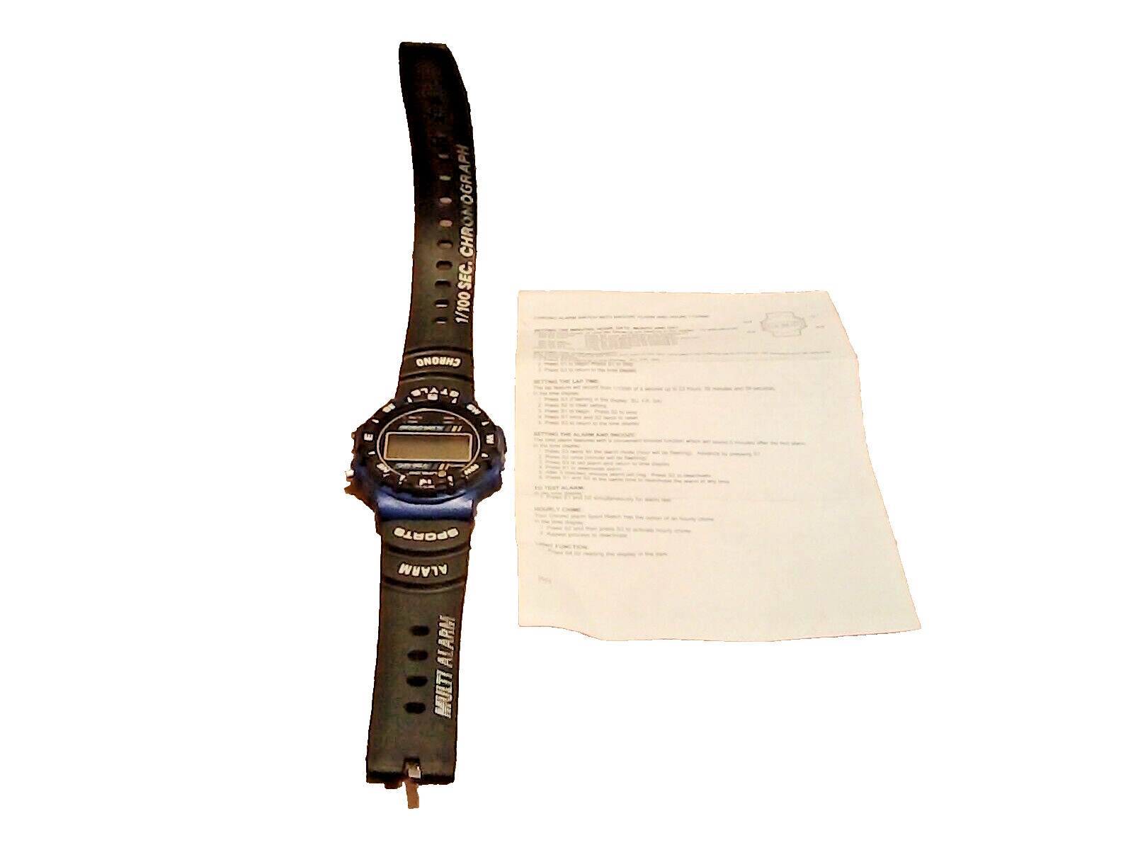 Lifelong Digital Blue & Black Wristwatch Alarm Chrono Sports Style. EX