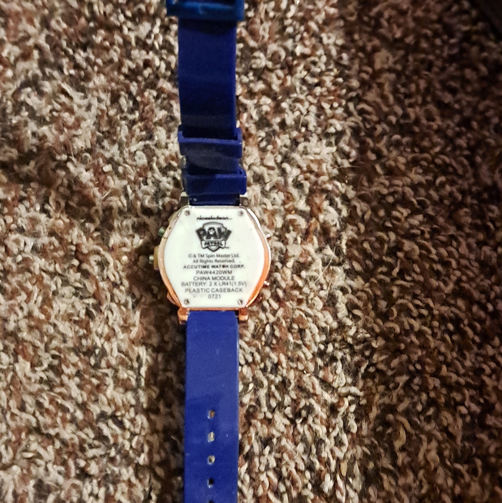 Accutime Nickelodeon Paw Patrol Kids Analog Quartz Watch Blue Band Orange Case