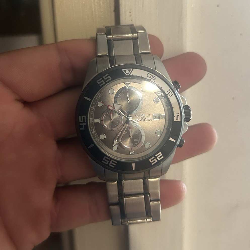 Invicta Specialty Men’s Quartz Chronograph Date Watch, Silver Bracelet, 100m