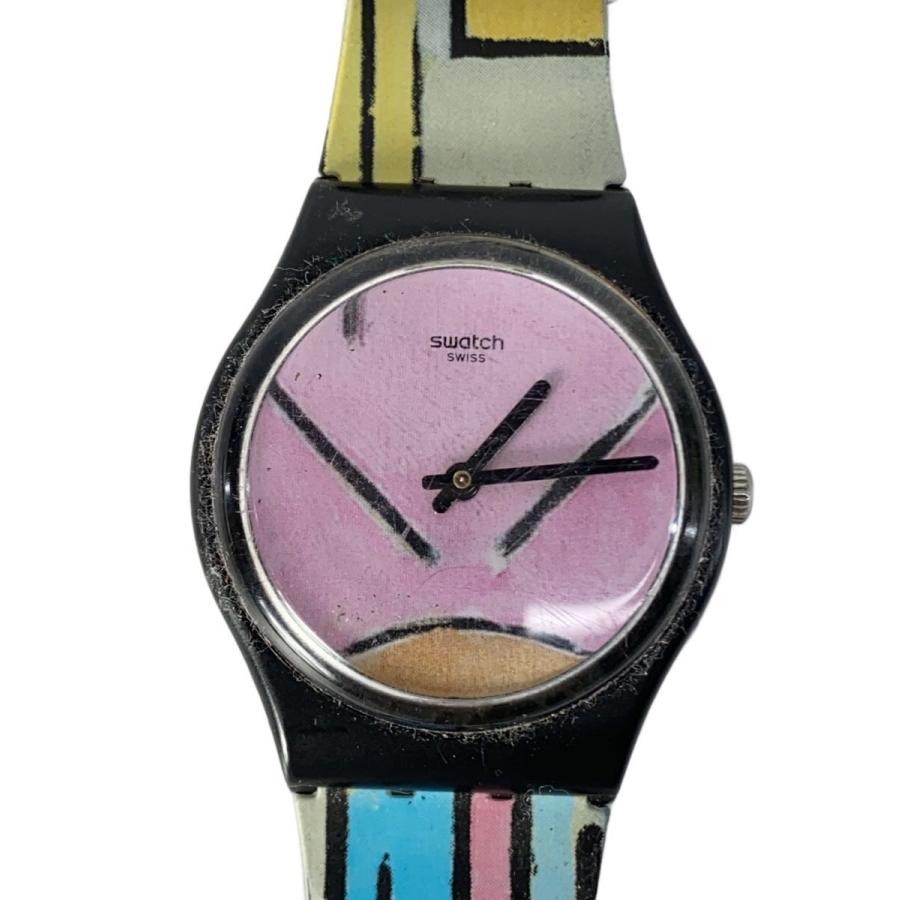 SWATCH◆Quartz watch/Analog/Rubber/PNK/Multicolor/SR1130SW