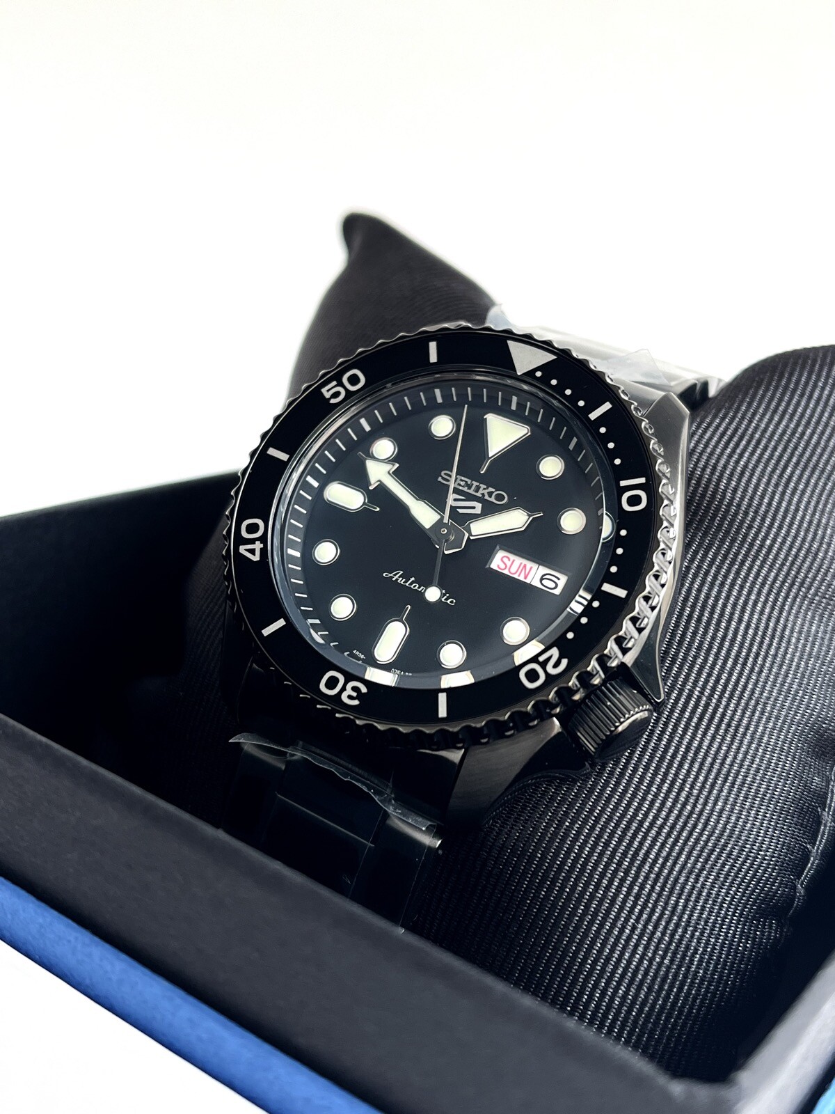 Seiko 5 Sports SRPD65K1 Black Automatic Day & Date Dial Black Steel Watch