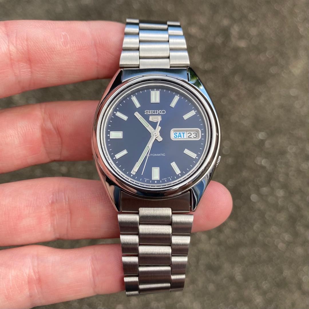 SEIKO 5 Automatic 7S26 0480 Navy Dial See through back From Japan