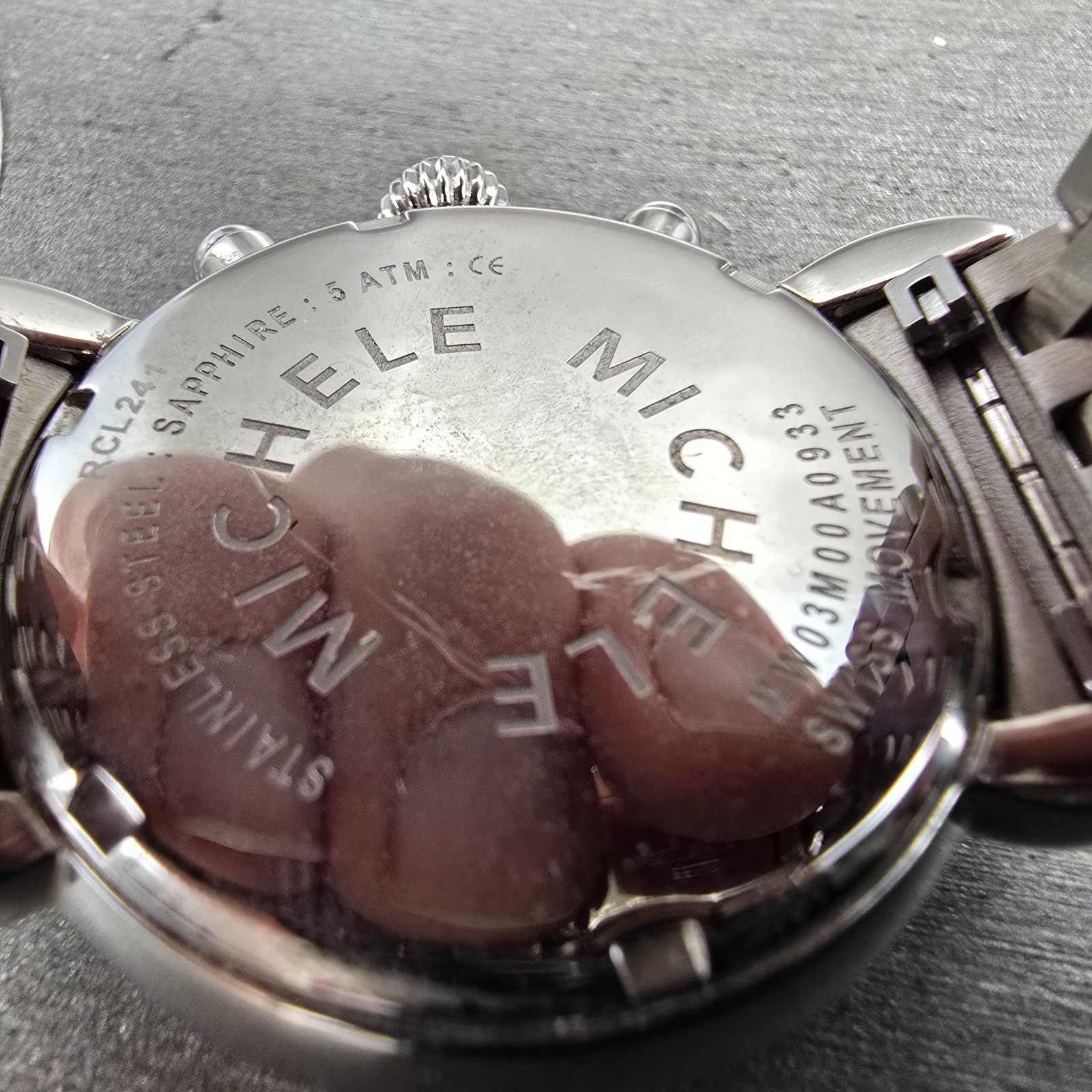 Michele CSX Carousel Chronograph Watch Women 36mm White Dial Steel Dayate NewBat