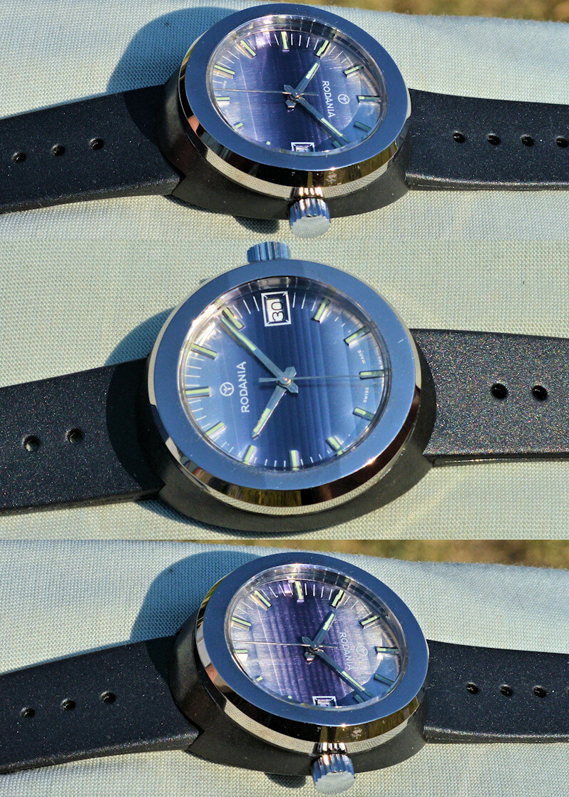 Orologio Rodania NOS waterresistant cassa monoblocco con vetro plastica prismato