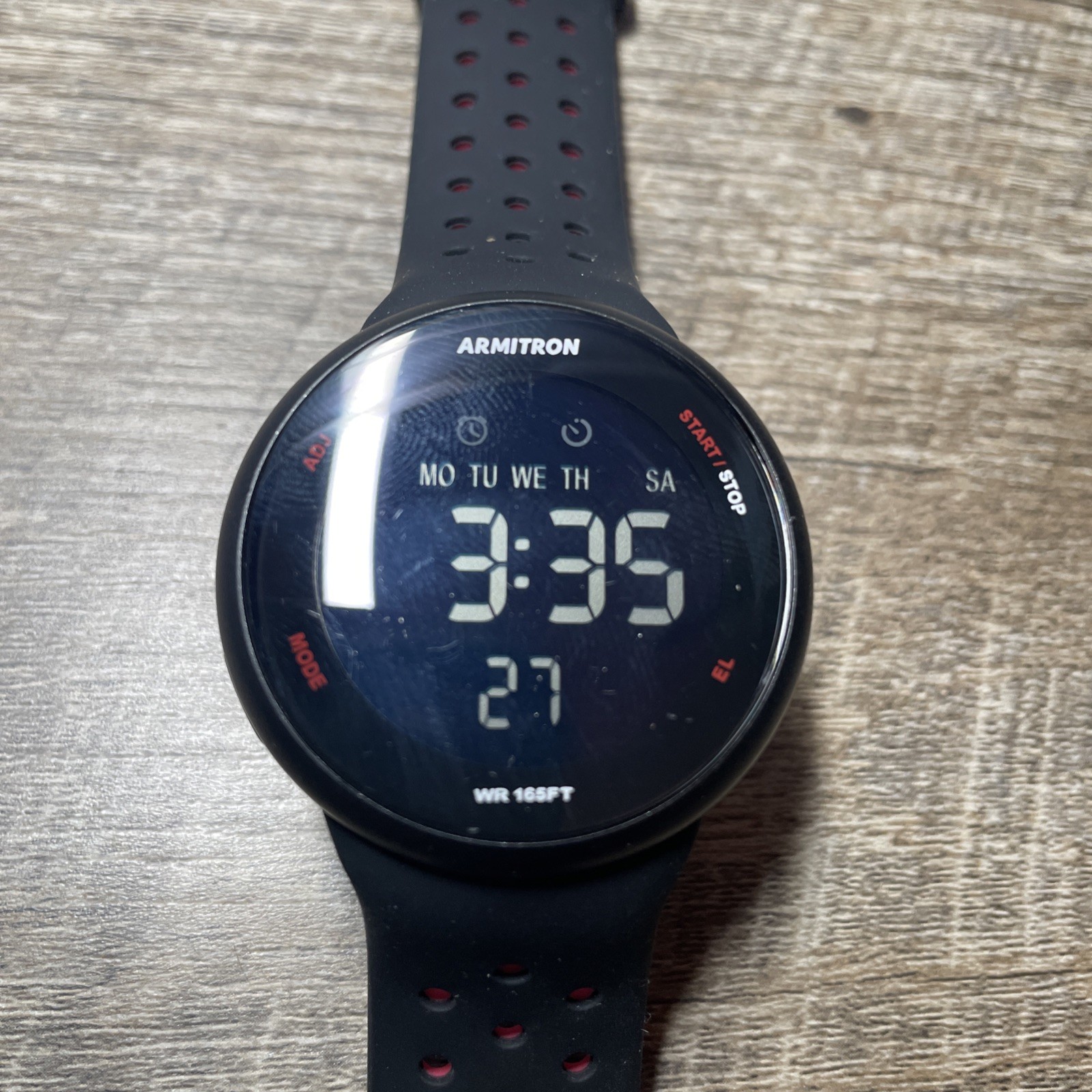 Armitron Pro Sport M1185A Unisex Balck Rubber/Silicone Strap Digital Wrist Watch