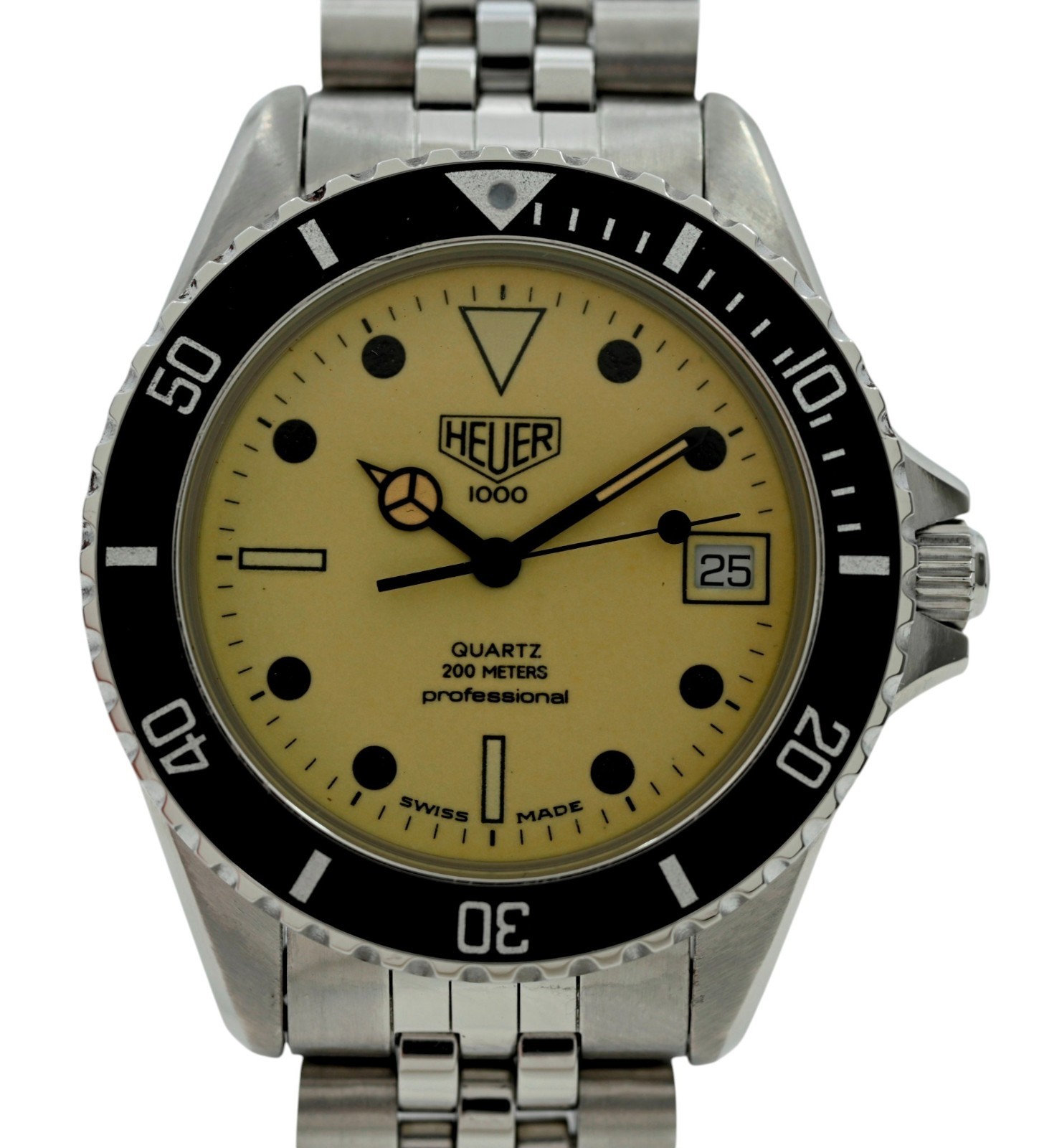 Early Heuer (Pre-Tag) 37mm Men’s 1000 Series Nigh Diver Luminous Watch 980.113 L