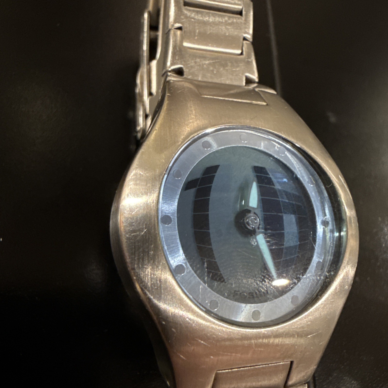 Rare Y2K FOSSIL Big Tic JR-8096 Blue Quartz Animated Watch working new battery