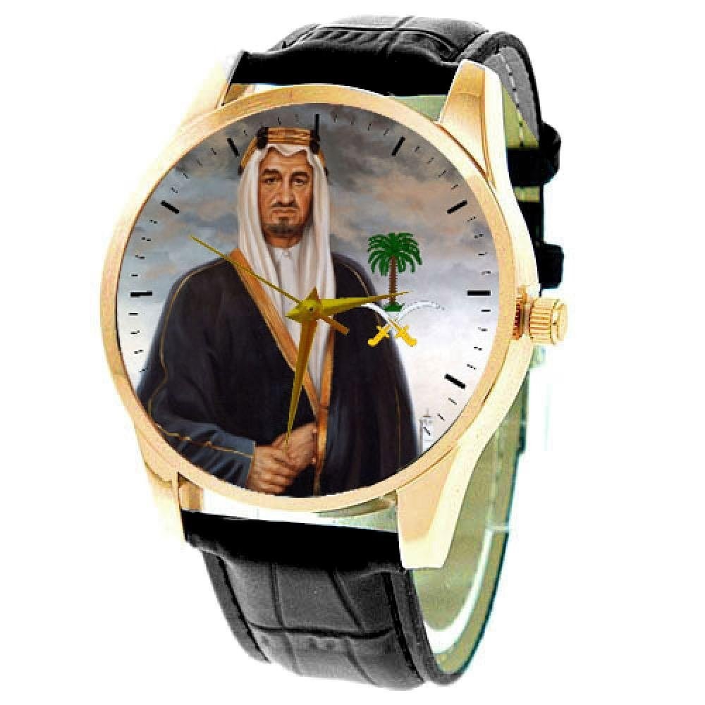 KINGDOM OF SAUD KING FAISAL HERO OF THE ARAB WORLD, SOLID BRASS COLLECTORS WATCH