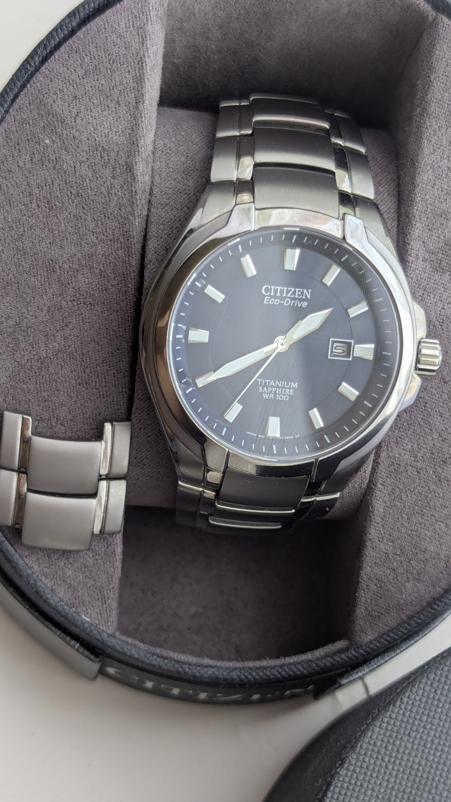 Citizen Titanium Sapphire Eco-drive 43mm mens watch 8,5″ bracelet BM7431-51X