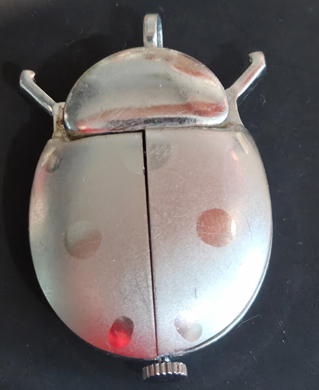 Vintage Parmex Lady Bug Cicada Pendant Watch- Working