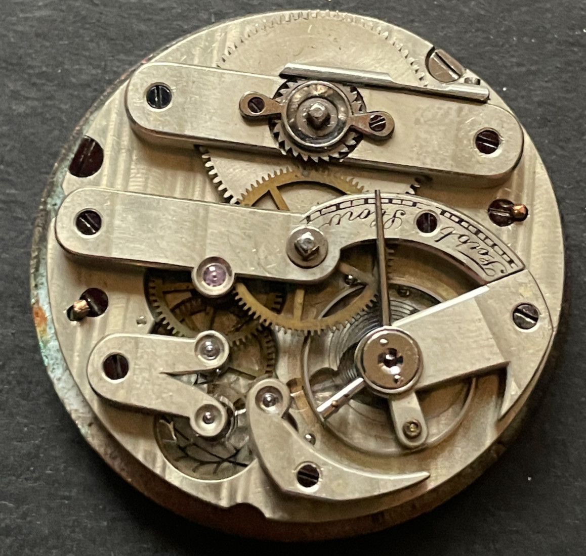 Antique Unsigned High Grade Pocket Watch Movement Running Ticks 38.2mm Swiss