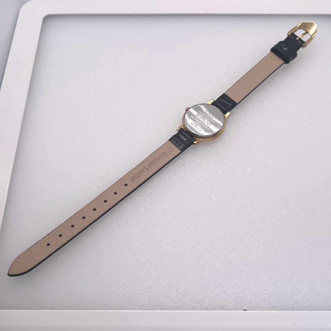 New battery included. SEIKO Lespoir watch, Roman guilloché gold.