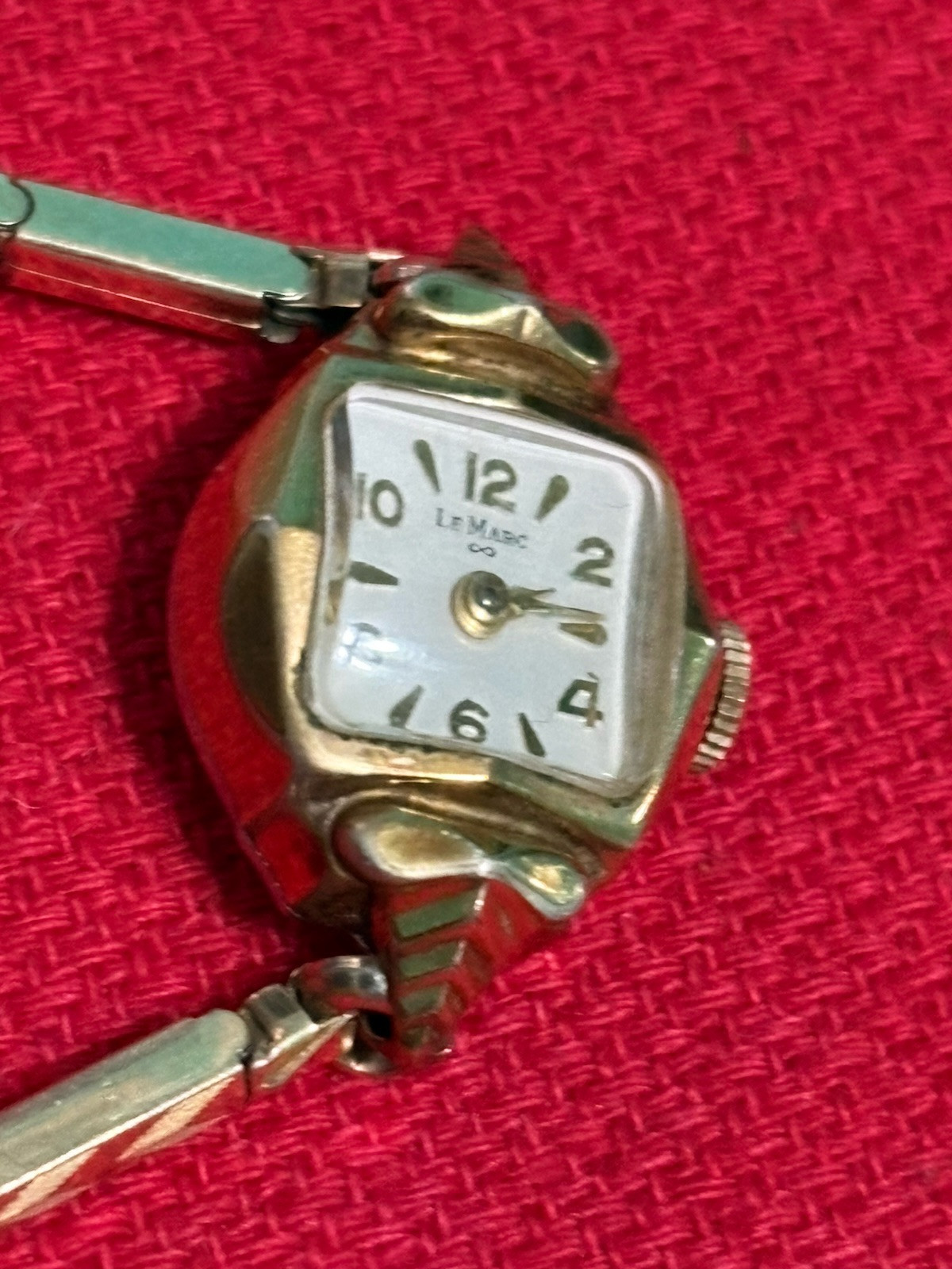 Vtg Marc Nicolet Le Marc 100 Art Deco Swiss 17 Jewels Ladies Working Watch