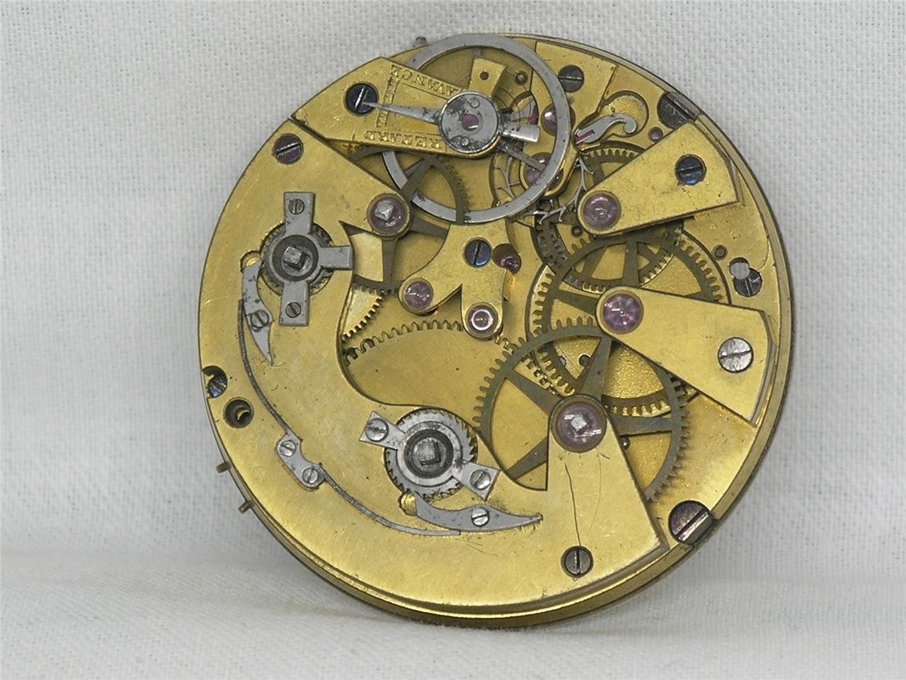 RARE 47MM DUAL TIME, INDEPENDENT SECONDS 26 JEWEL SWISS MOVEMENT, FOR REPAIR