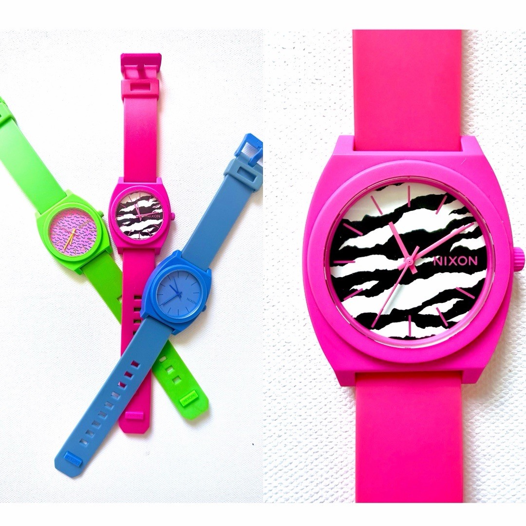 Nixon Time Teller P Watch 40mm Hot Pink Zebra