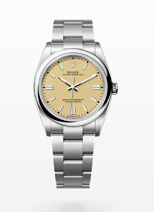 2025 Rolex Oyster Perpetual 36mm Stainless Steel Beige 126000 Unworn Complete