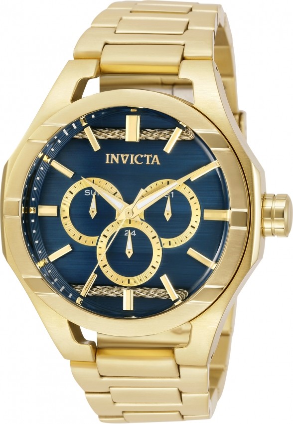 Invicta Bolt Quartz Blue Dial Yellow Gold-tone Men’s Watch 31830