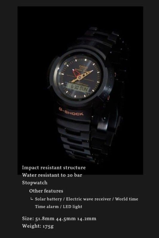 Brand new limited edition special order AWM 500UA 1AJR United Arrows G-Shock CAS