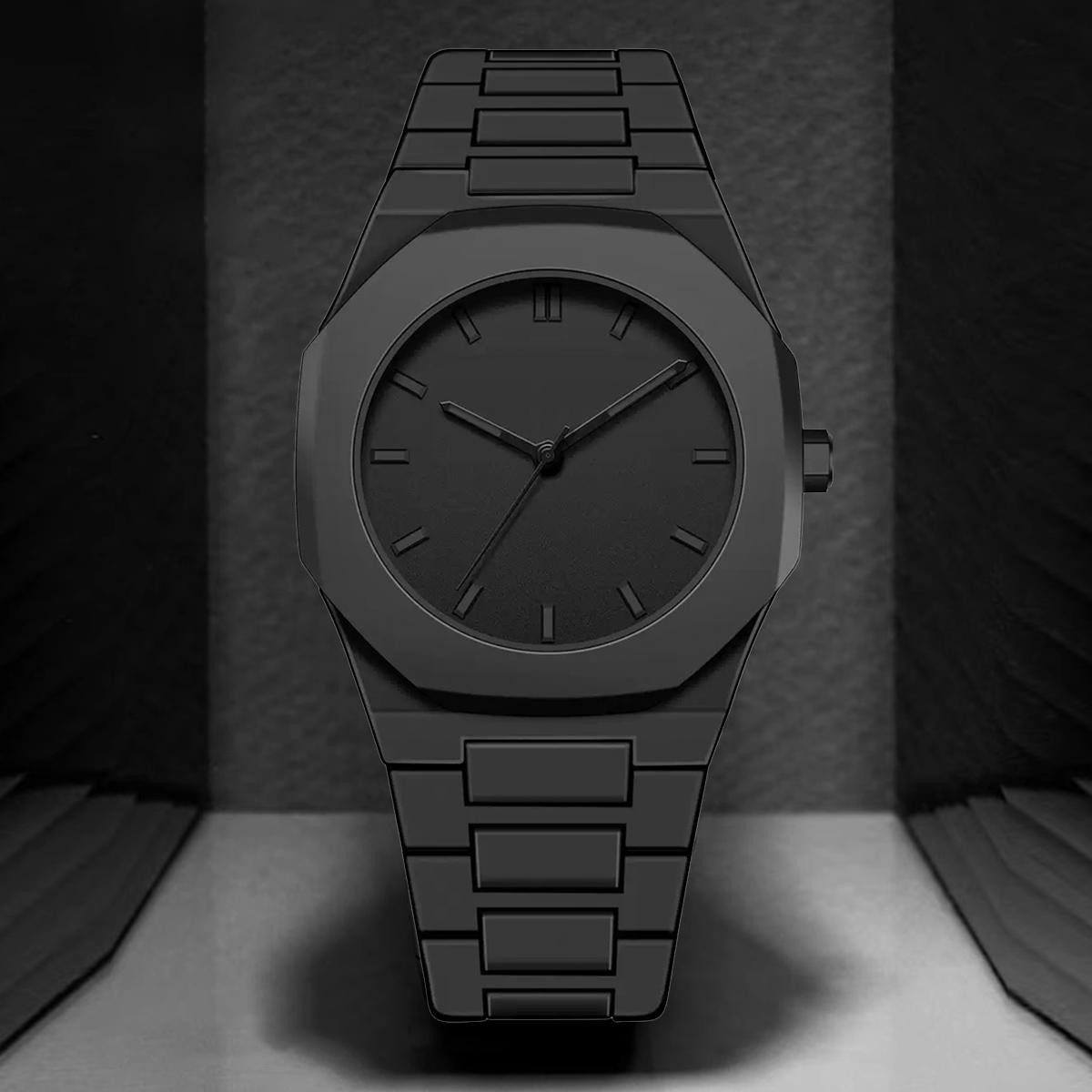 New Fashionable Men’s Watch Simple Black Male Quartz Watches Arabic digital.