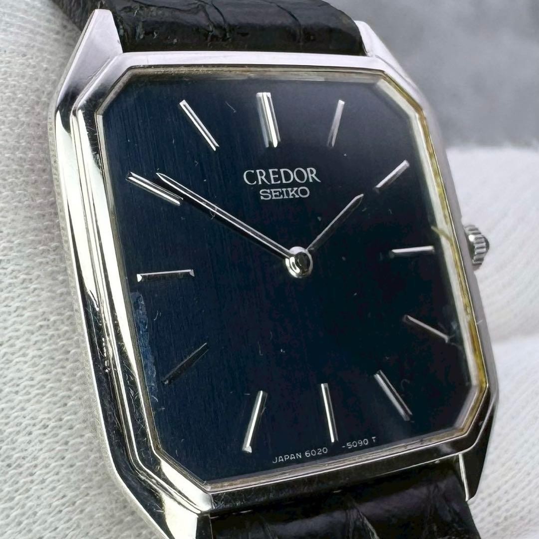 Seiko Credor Navy Dial Quartz Watch 6020-5080 1982 Made in Japan 074417