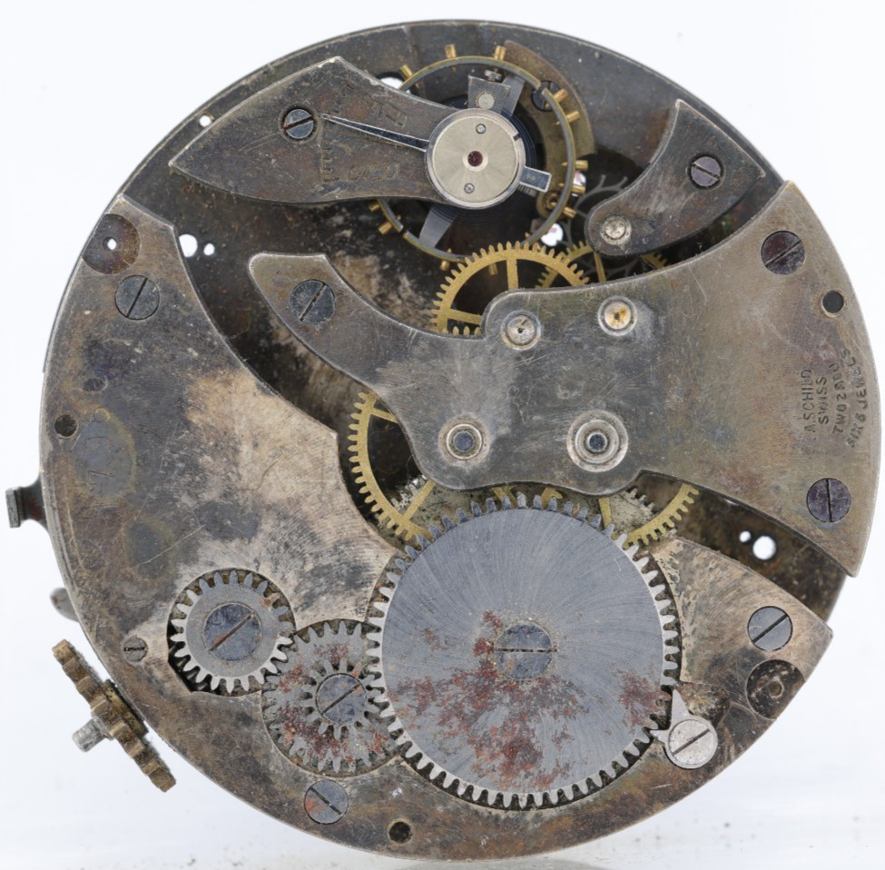 A. SCHILD SWISS 6j cal. ASSA 593 POCKET WATCH MOVEMENT, 17960, 50.6mm (LW)