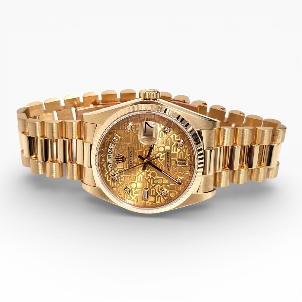 W/Box Rolex Day Date 36 mm 18K Yellow Gold President Automatic Watch 18038 1979