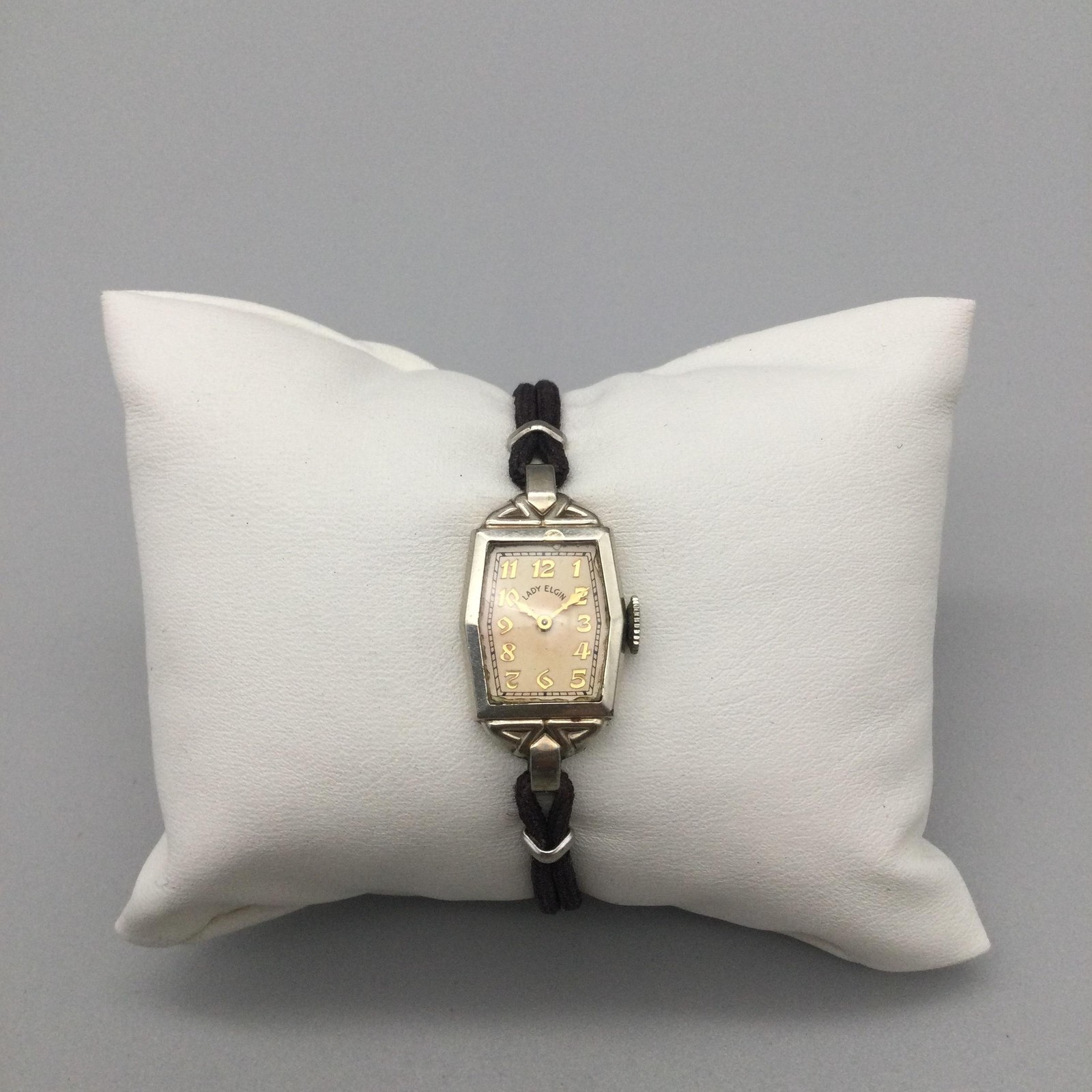 Vintage Lady Elgin Womens Watch 14mm 14K Gold Filled Chord Manual Wind 5.75″