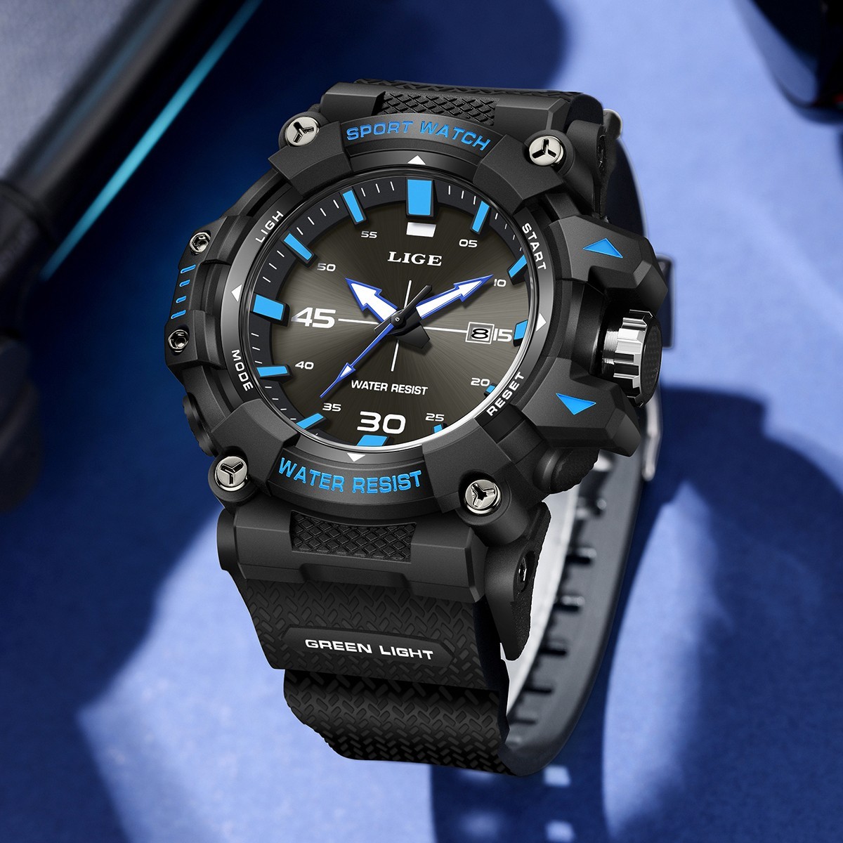 Men’s Diver Sport Watch Quartz Date Analog Luminous Waterproof Luxury Wristwatch