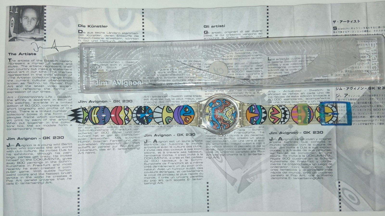 Swatch Artist Special Pop Bones by Jim Avignon Wristwatch Quartz Multicolor Dial