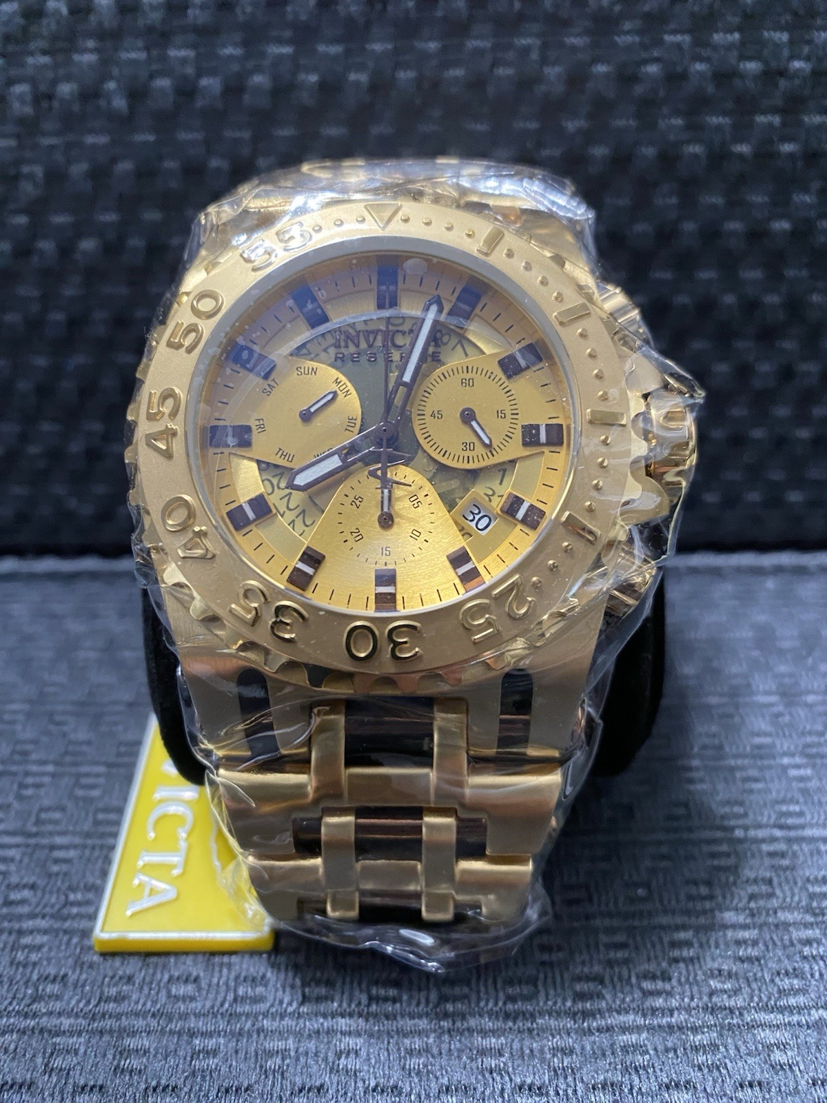 Invicta Reserve 50mm Chaos Coalition Forces Gold Label Quartz Watch Model #34608