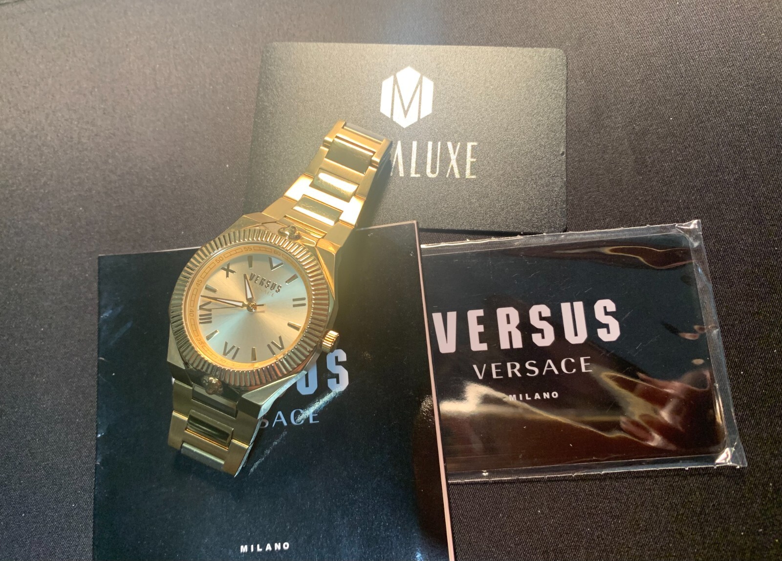 VERSUS VERSACE VSP1Z1921 ECHO PARK IP GOLD STAINLESS STEEL LADIES WATCH 36MM NEW