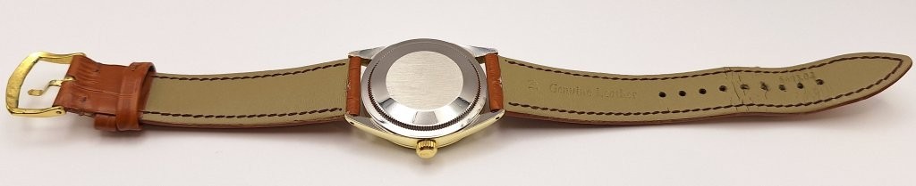 Rolex Oyster Perpetual Datejust 1601 14k/SS Watch Gold Tapestry Dial 1966
