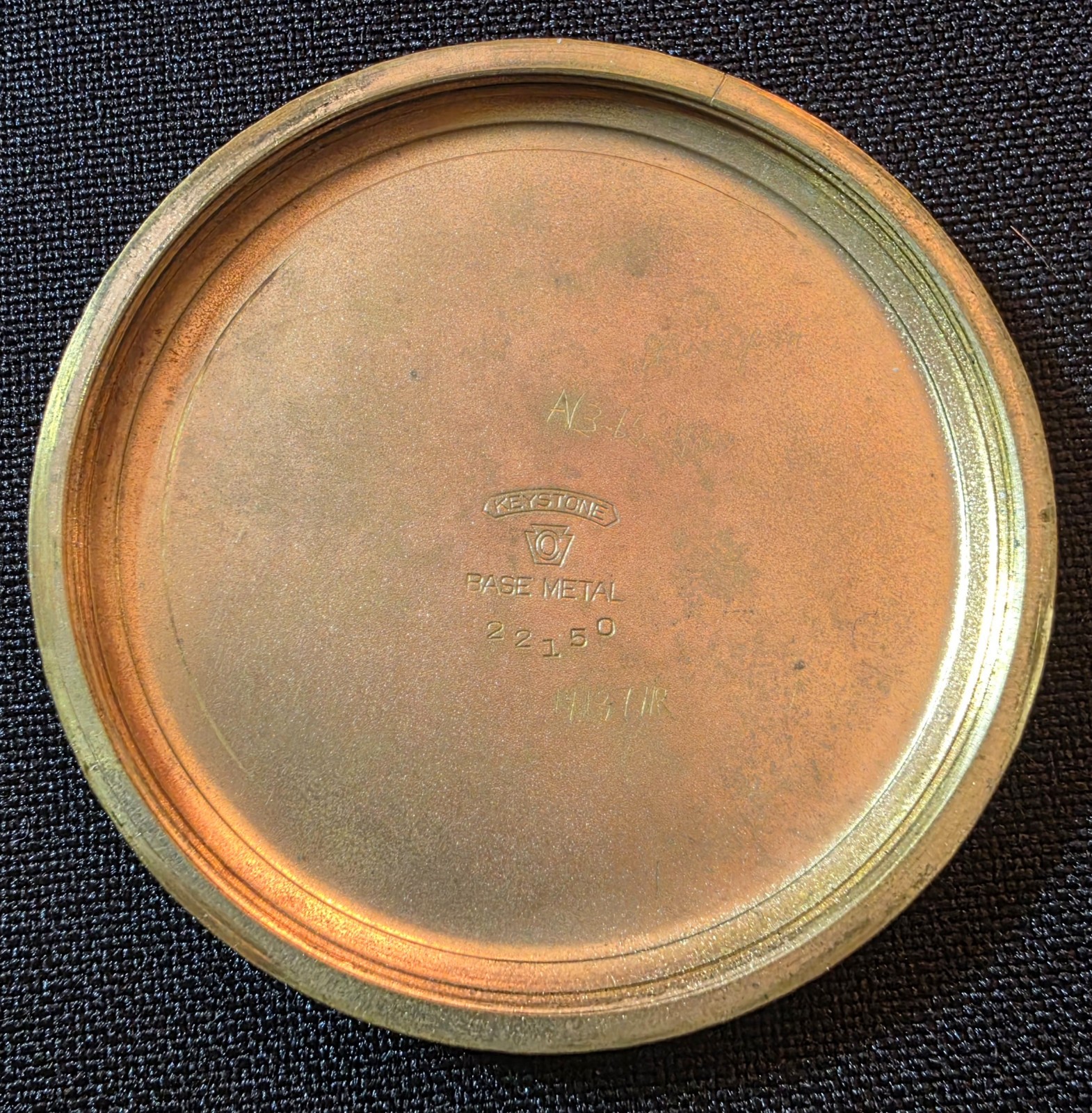Howard Pocket Watch 16S 17J Checkerboard mvm’t pattern, Keystone base metal case