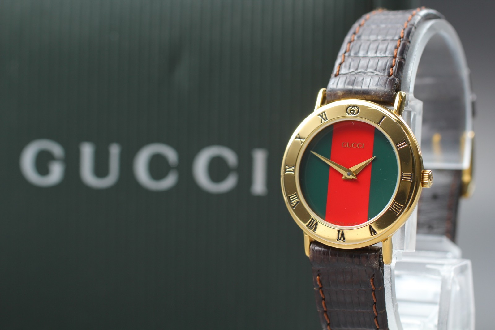 [Near MINT w/Box] GUCCI 3000.2.L 26mm Sherry Line Roman Qz Women’s Watch