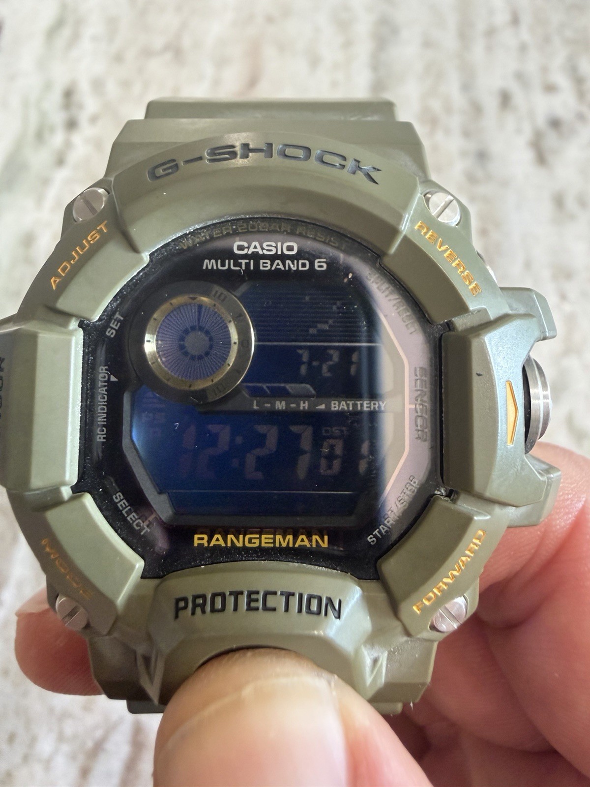 CASIO G-SHOCK RANGEMAN 3410 GW-9400 WATCH Olive Green New Battery Installed
