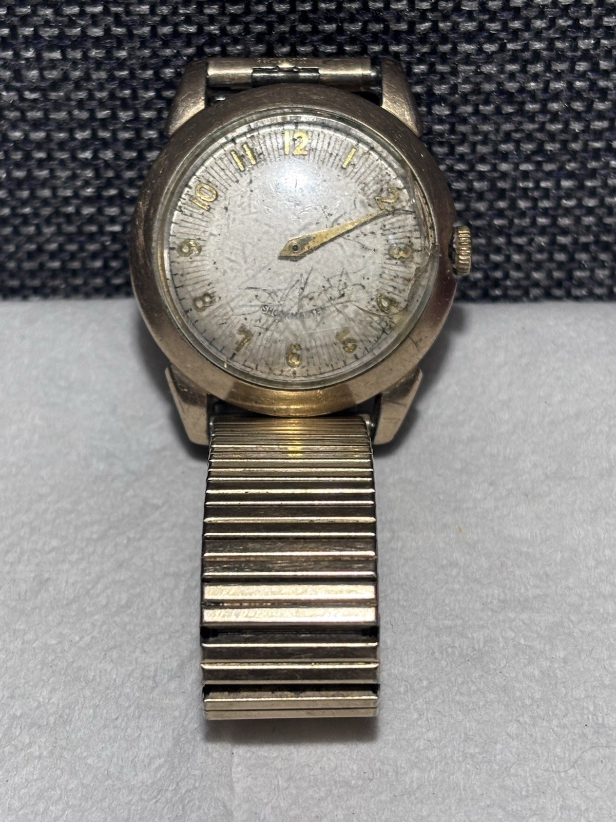 Vintage Elgin Durapower Shockmaster Watch Bezel 10 Kt GP Parts Or Repair *READ*