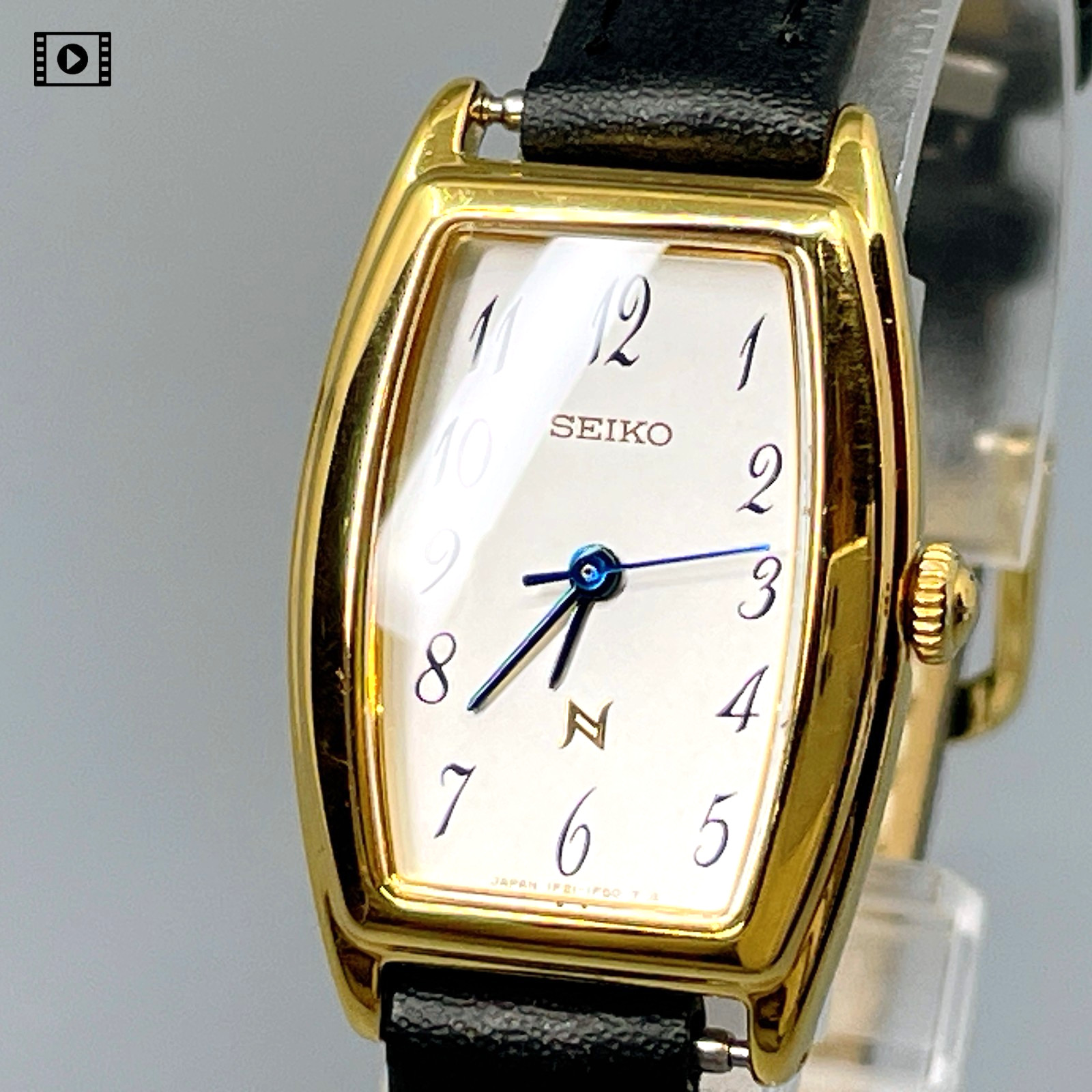 Vintage 1994 [N .MINT] SEIKO Noie 1F21-5C10 Gold 22mm Qz Ladies Watch -US Stock
